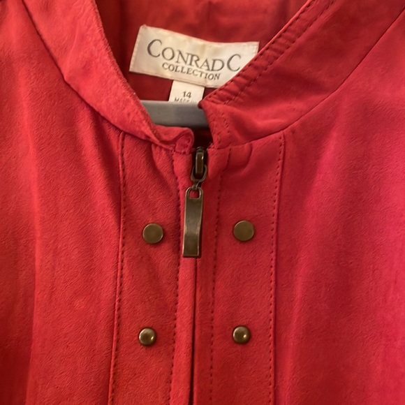 Suede ConradC Collection jacket, burnt orange in color - Picture 2 of 4